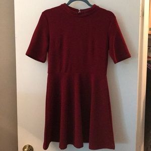 Red flare dress